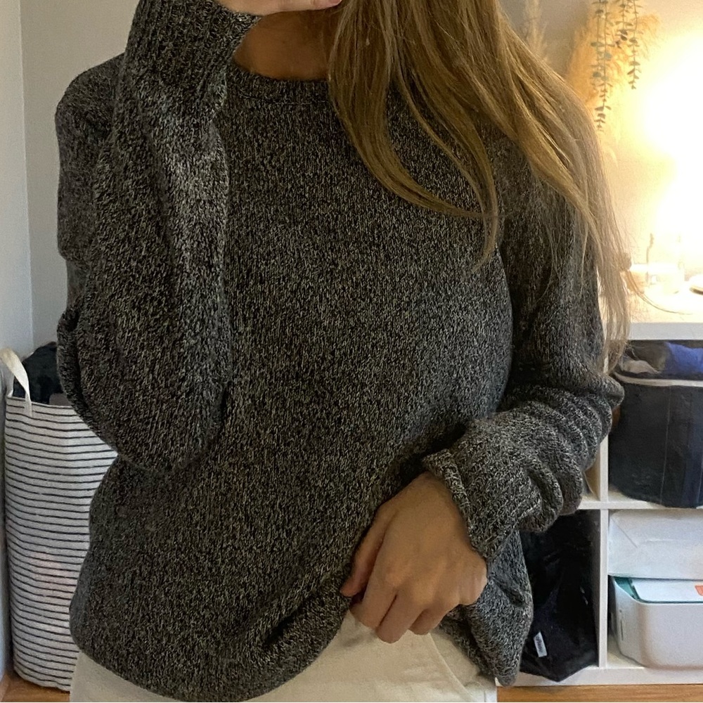 Grey/black chunky knit